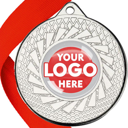 50mm Blade Design Wreath Medals on Ribbons