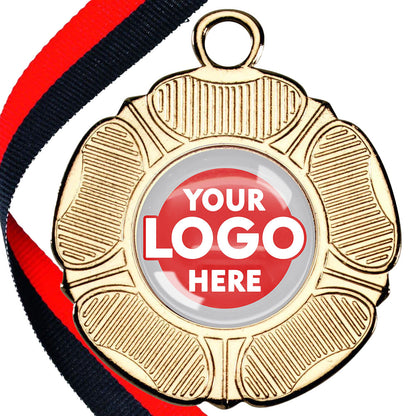 50mm Tudor Rose Medal on a Ribbon