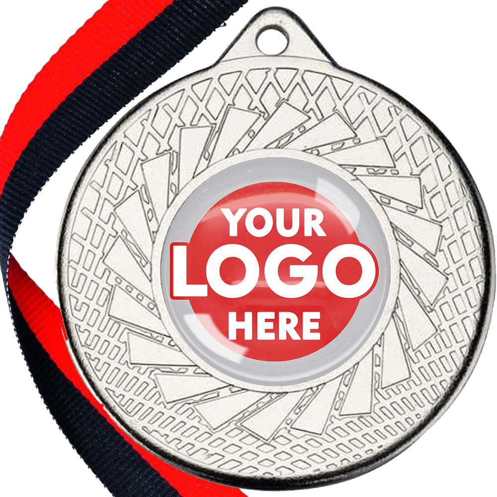 50mm Blade Design Wreath Medals on Ribbons