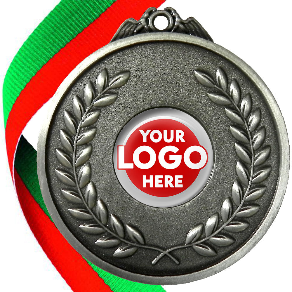 65mm Antique Laurel Wreath Medal On A Ribbon (MJ1065)