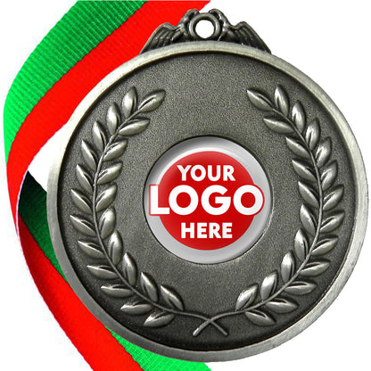 65mm Antique Laurel Wreath Medal On A Ribbon (MJ1065)