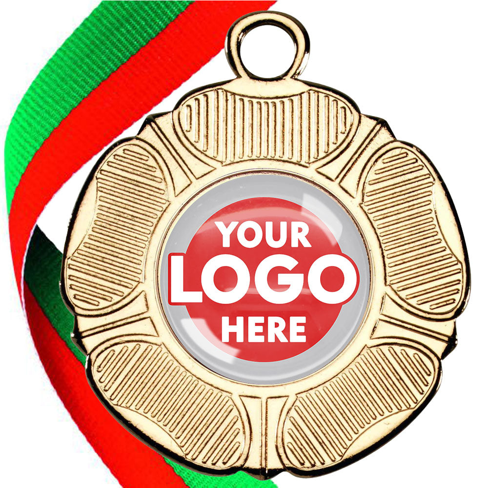 50mm Tudor Rose Medal on a Ribbon