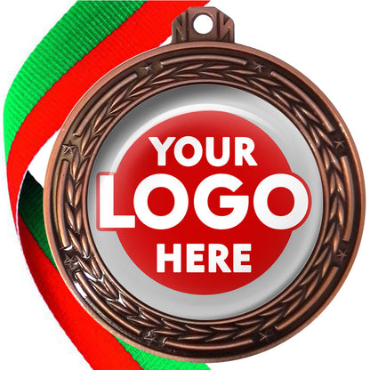 70mm Deluxe Antique Medal on a Ribbon (Stars & Arrows) MJ1070