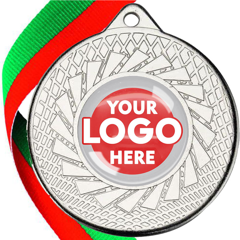 50mm Blade Design Wreath Medals on Ribbons