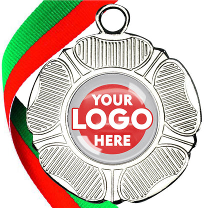 50mm Tudor Rose Medal on a Ribbon