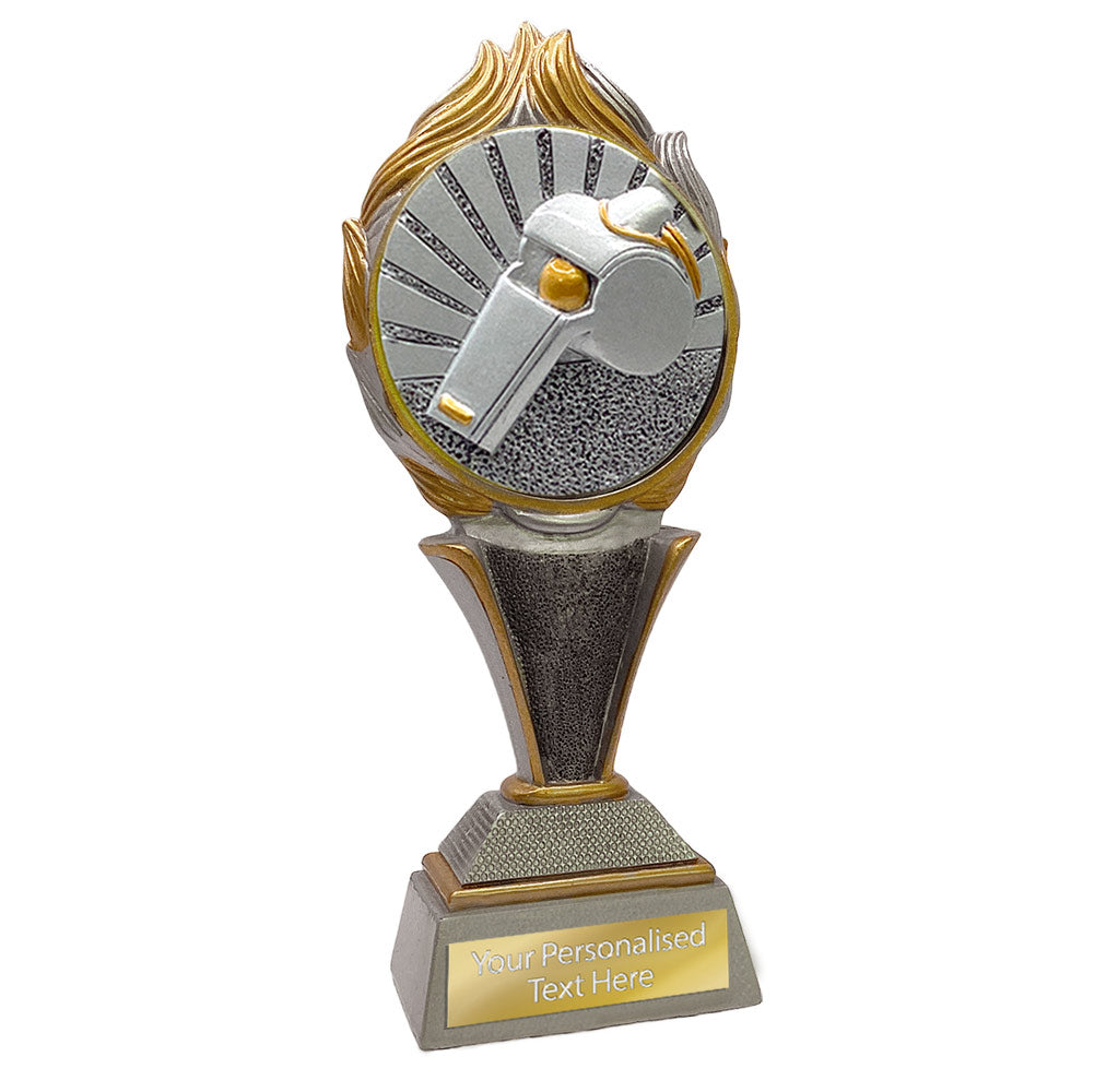 Football Referee Torch Resin Award Silver&Gold (FG123)