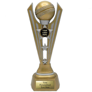 Silver/Gold Cricket Tower Trophy (RF726C)