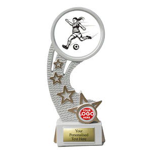 'White Candle' Women's Football Resin Trophy (RS786-W)