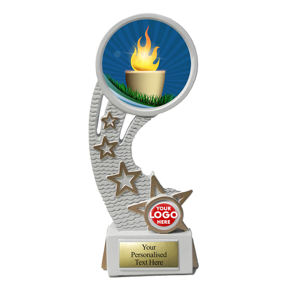 'White Candle' Star Award Resin Trophy (RS786)