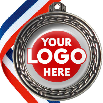 70mm Deluxe Antique Medal on a Ribbon (Stars & Arrows) MJ1070