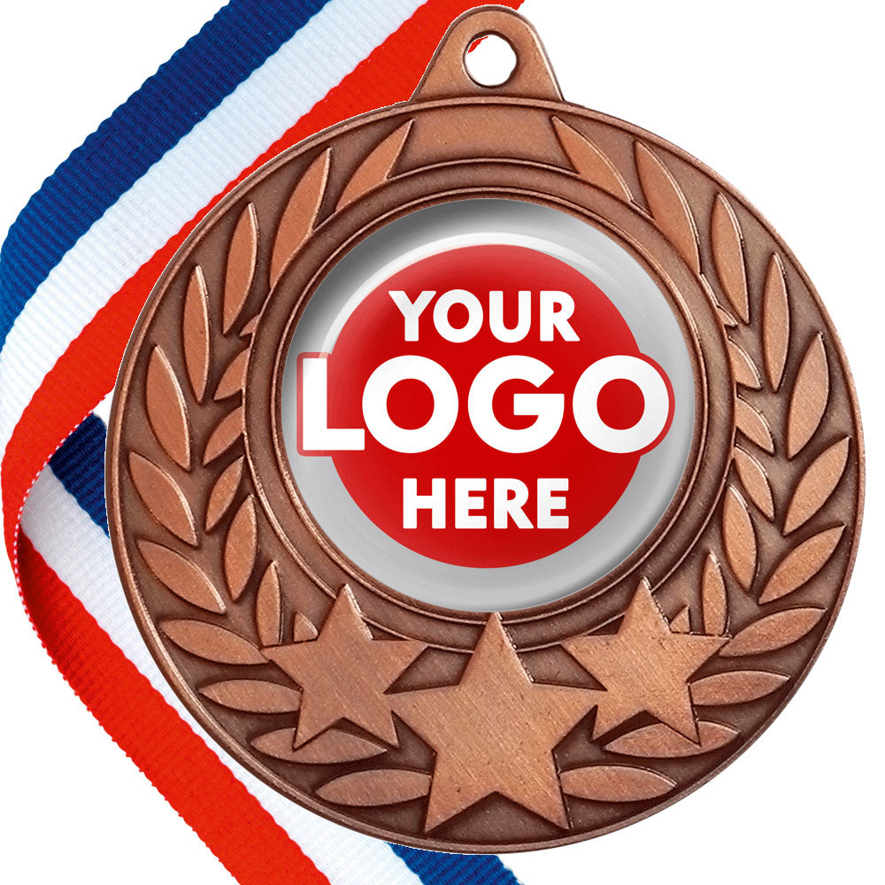 Glossy Gel 50mm Dazzle Design Medal on a Ribbon