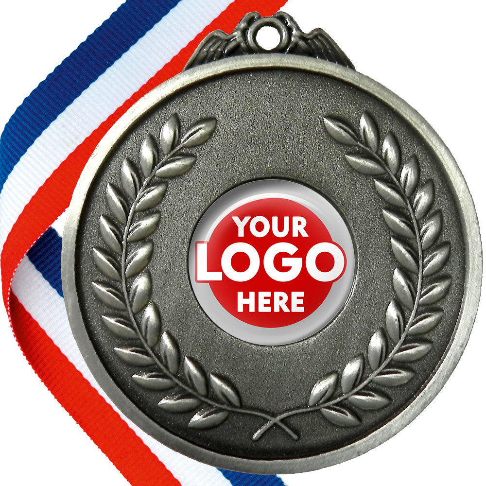 65mm Antique Laurel Wreath Medal On A Ribbon (MJ1065)