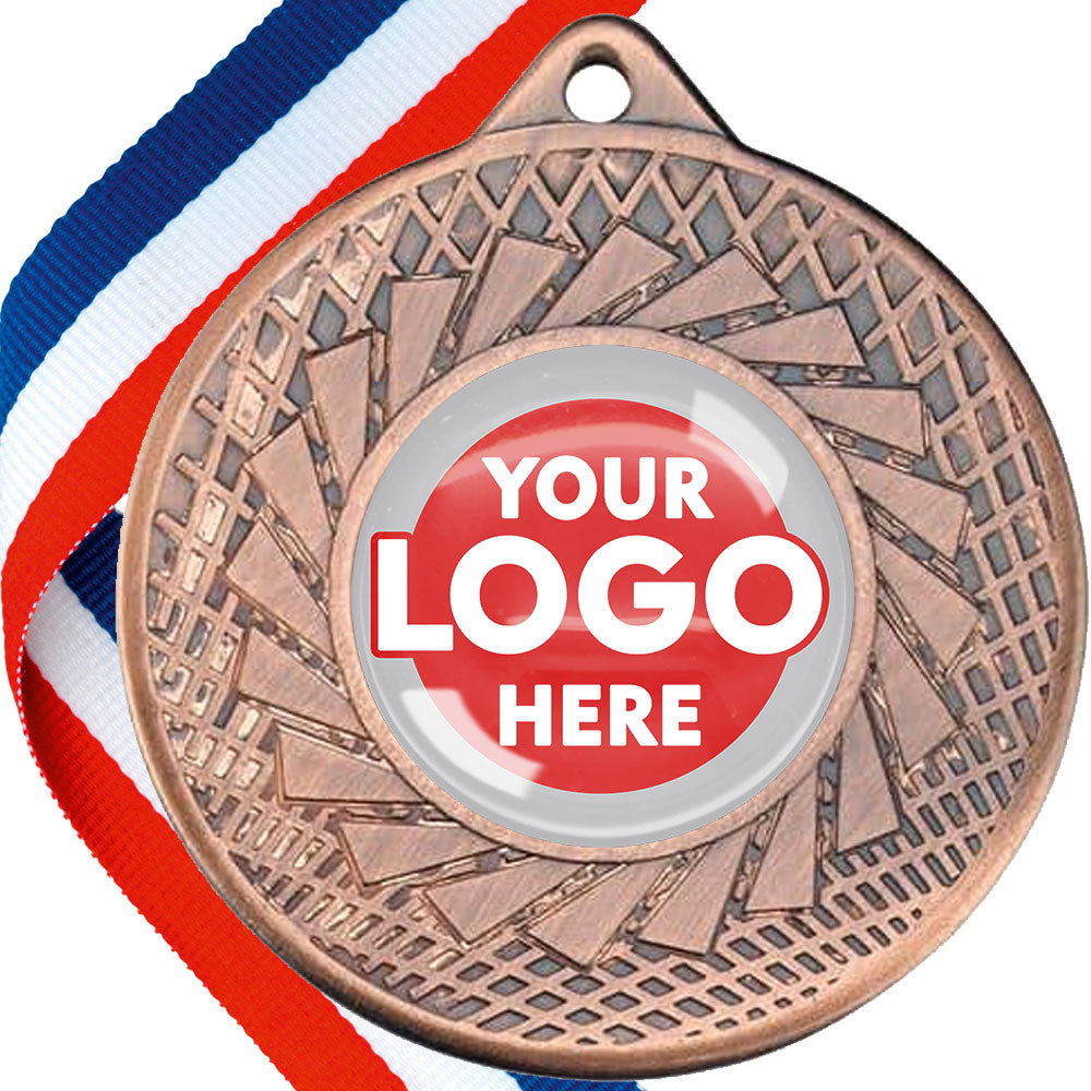 50mm Blade Design Wreath Medals on Ribbons