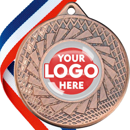 50mm Blade Design Wreath Medals on Ribbons