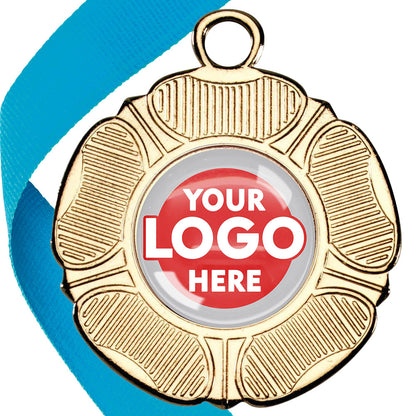 50mm Tudor Rose Medal on a Ribbon