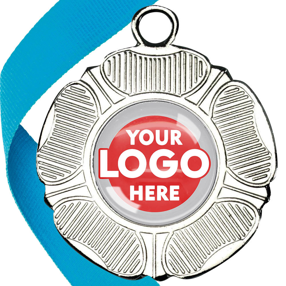 50mm Tudor Rose Medal on a Ribbon