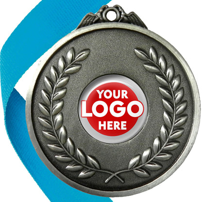 65mm Antique Laurel Wreath Medal On A Ribbon (MJ1065)