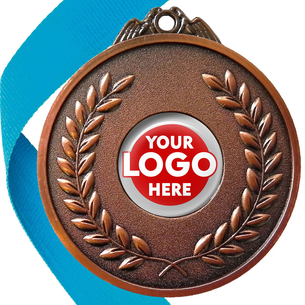 65mm Antique Laurel Wreath Medal On A Ribbon (MJ1065)