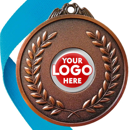 65mm Antique Laurel Wreath Medal On A Ribbon (MJ1065)