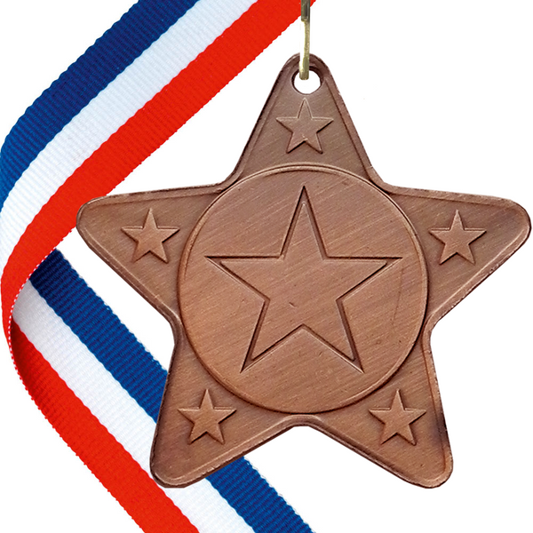 Star Shape Metal Medals  - MINIMUM ORDER 100