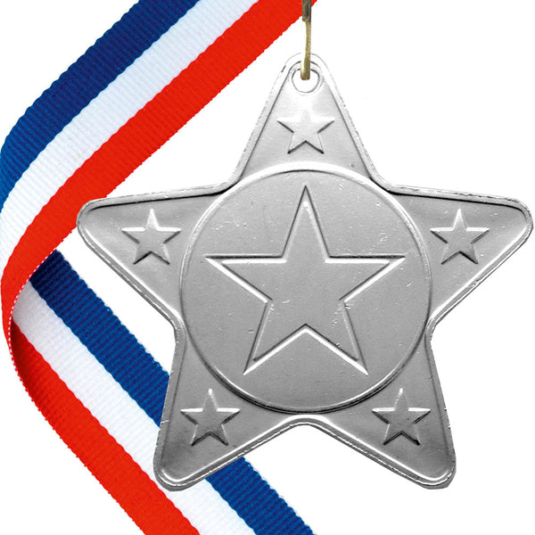 Star Shape Metal Medals  - MINIMUM ORDER 100