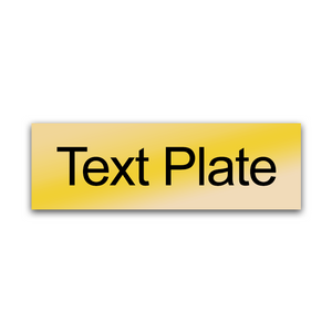 Gold Text Plate