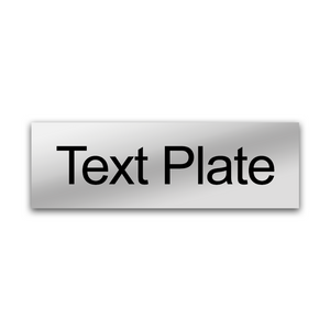 Silver Text Plate