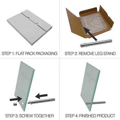 Rectangular Clear Glass Awards with trim (W201/2/3/4/5) - 5 sizes available