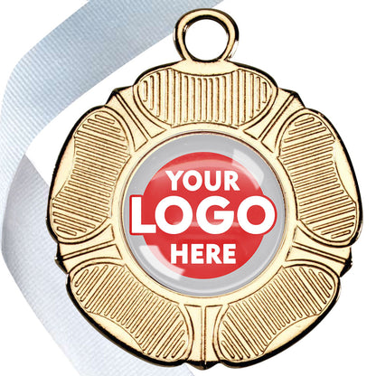 50mm Tudor Rose Medal on a Ribbon