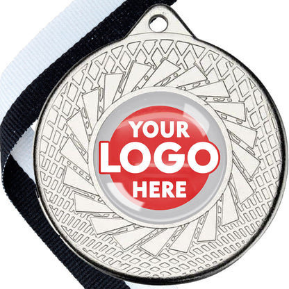 50mm Blade Design Wreath Medals on Ribbons