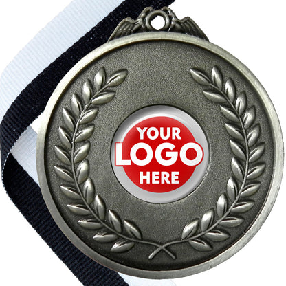 65mm Antique Laurel Wreath Medal On A Ribbon (MJ1065)