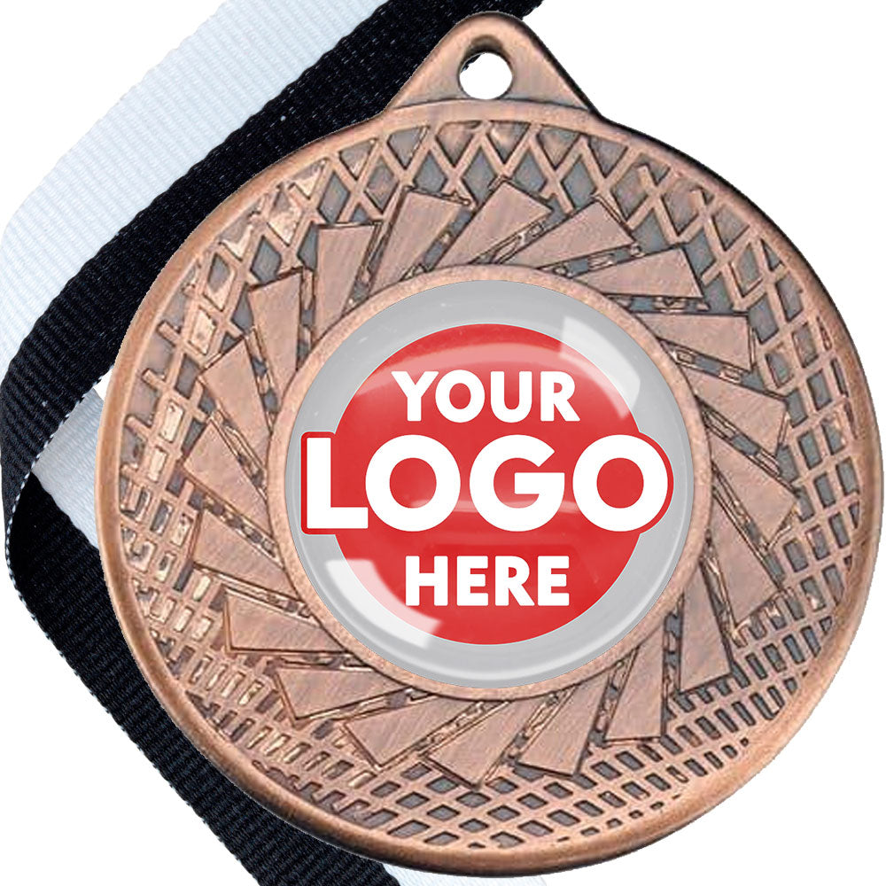 50mm Blade Design Wreath Medals on Ribbons