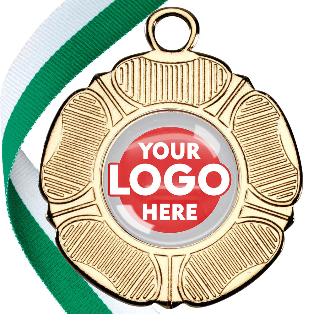 50mm Tudor Rose Medal on a Ribbon