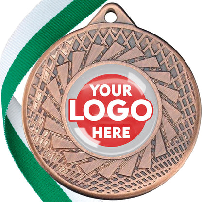 50mm Blade Design Wreath Medals on Ribbons