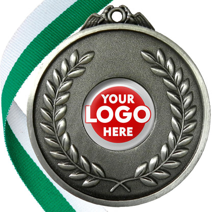 65mm Antique Laurel Wreath Medal On A Ribbon (MJ1065)