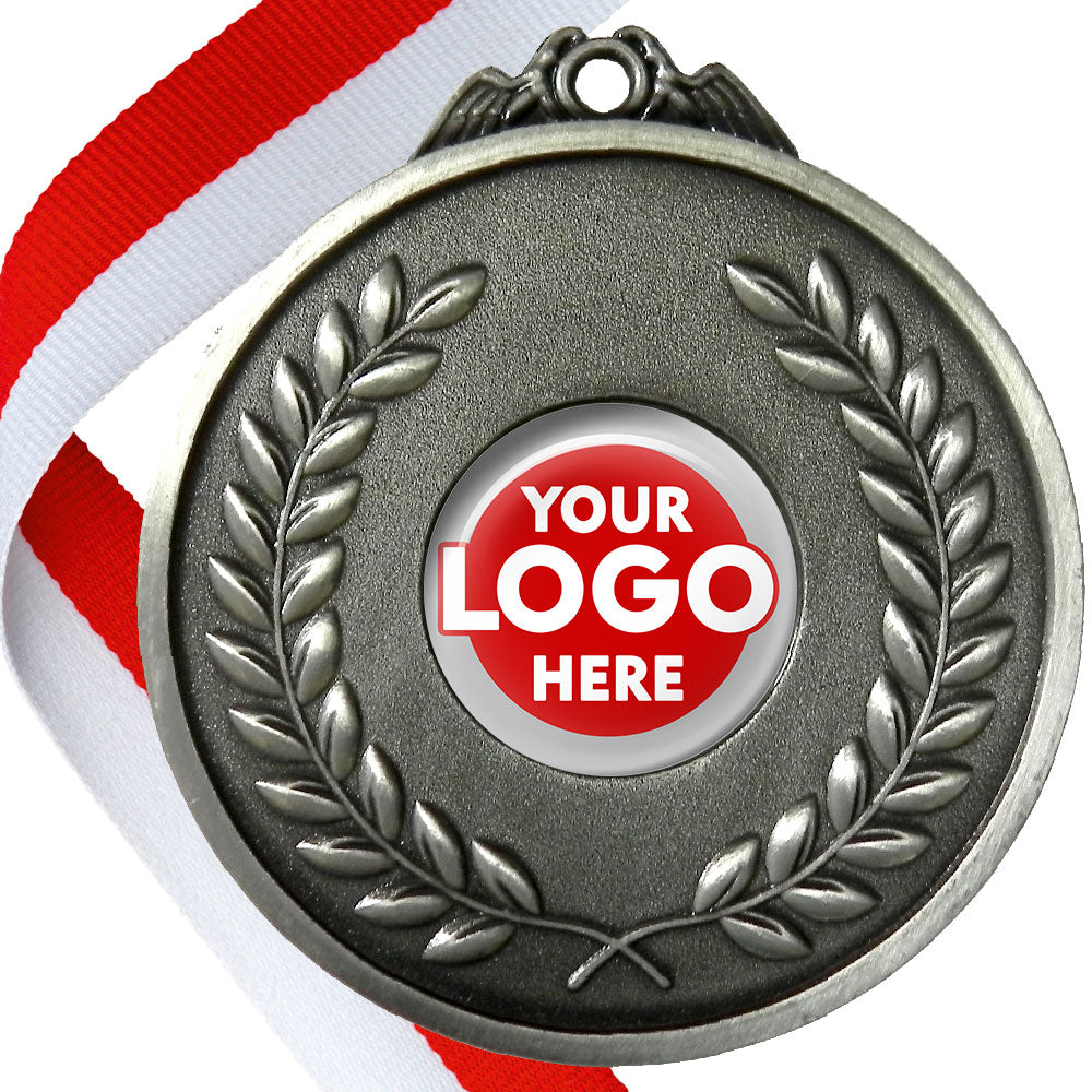 65mm Antique Laurel Wreath Medal On A Ribbon (MJ1065)