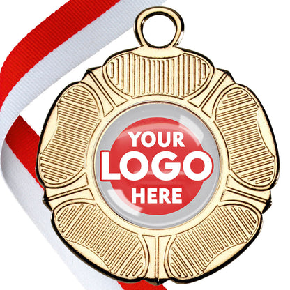 50mm Tudor Rose Medal on a Ribbon