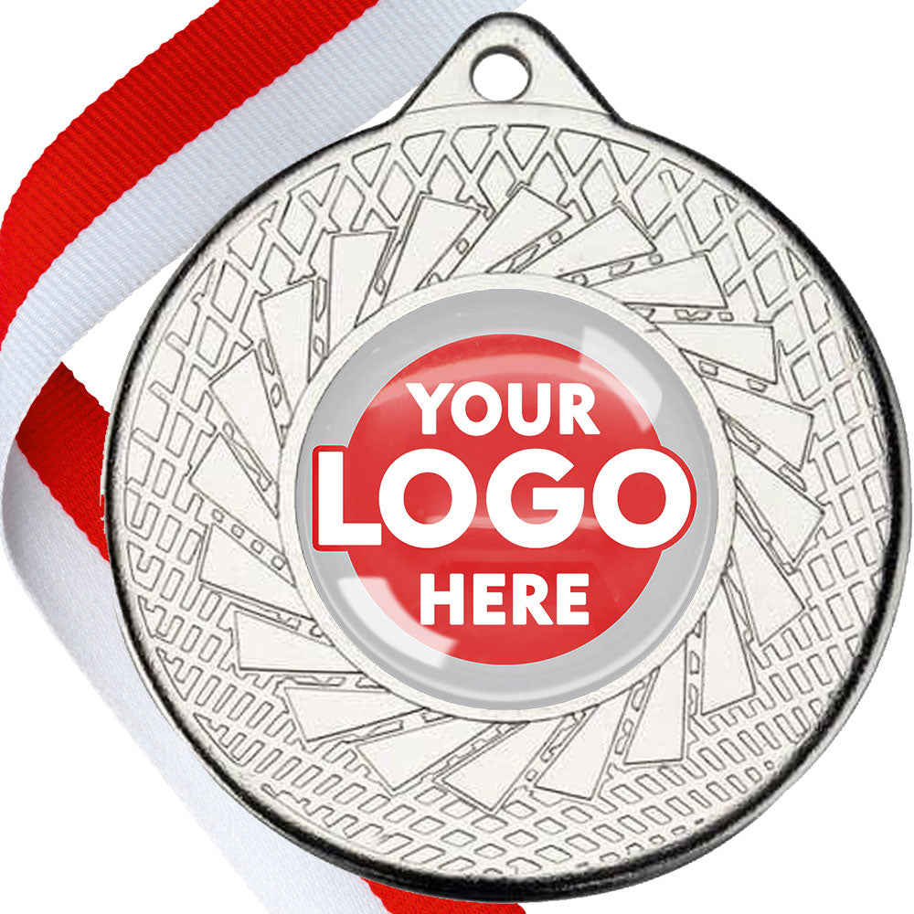 50mm Blade Design Wreath Medals on Ribbons