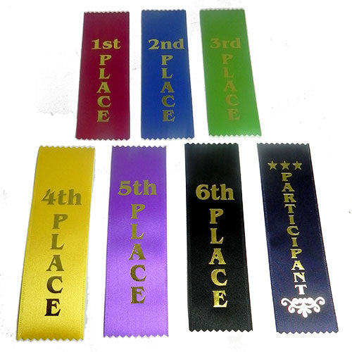 Participant / Place Ribbons (1st, 2nd, 3rd, 4th, 5th or 6th)