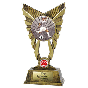 Gold Football 'Wings' Award (X845 31) With Embossed Football Design Option
