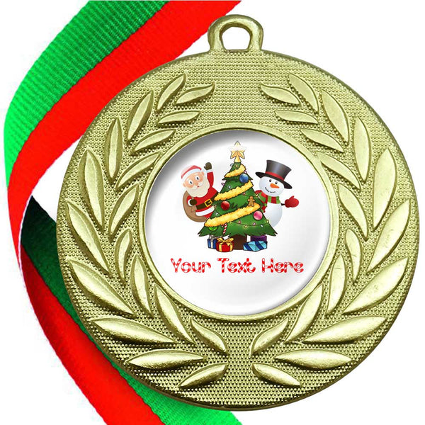 Christmas Tree Themed Wreath Medals
