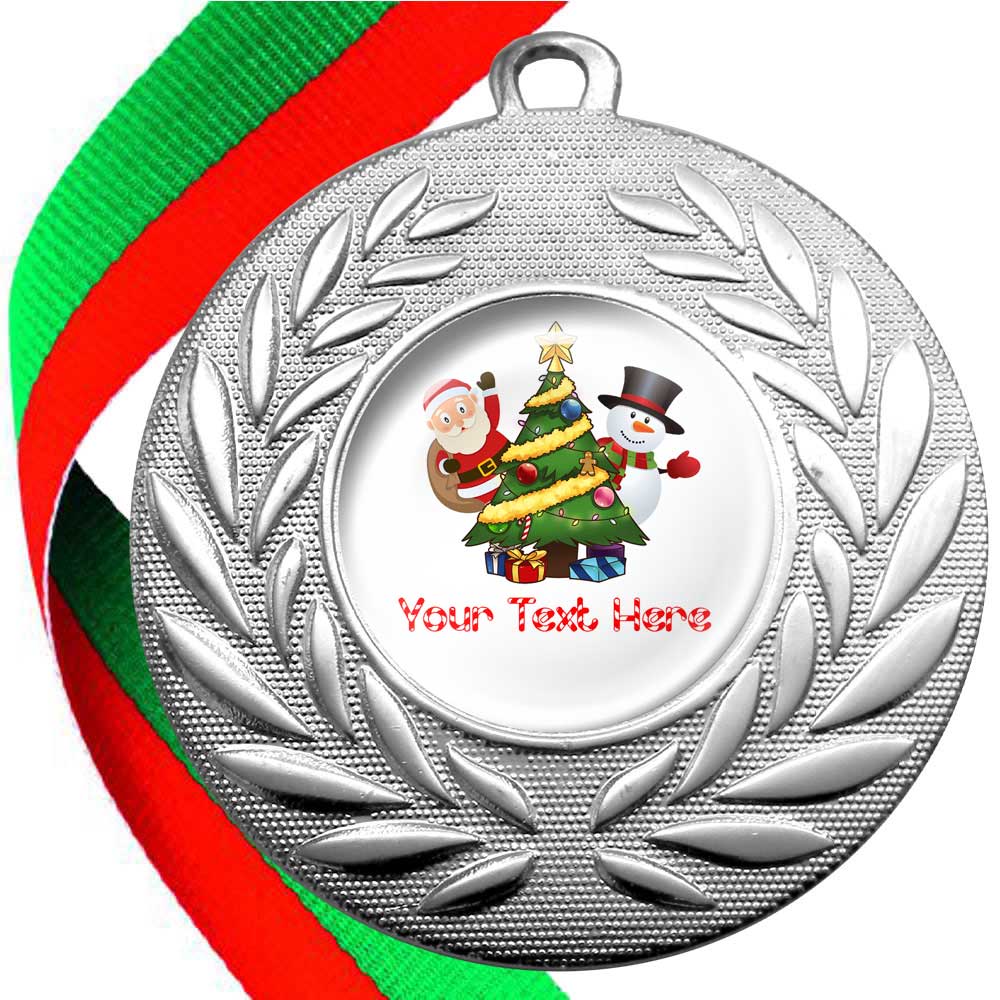 Christmas Tree Themed Wreath Medals