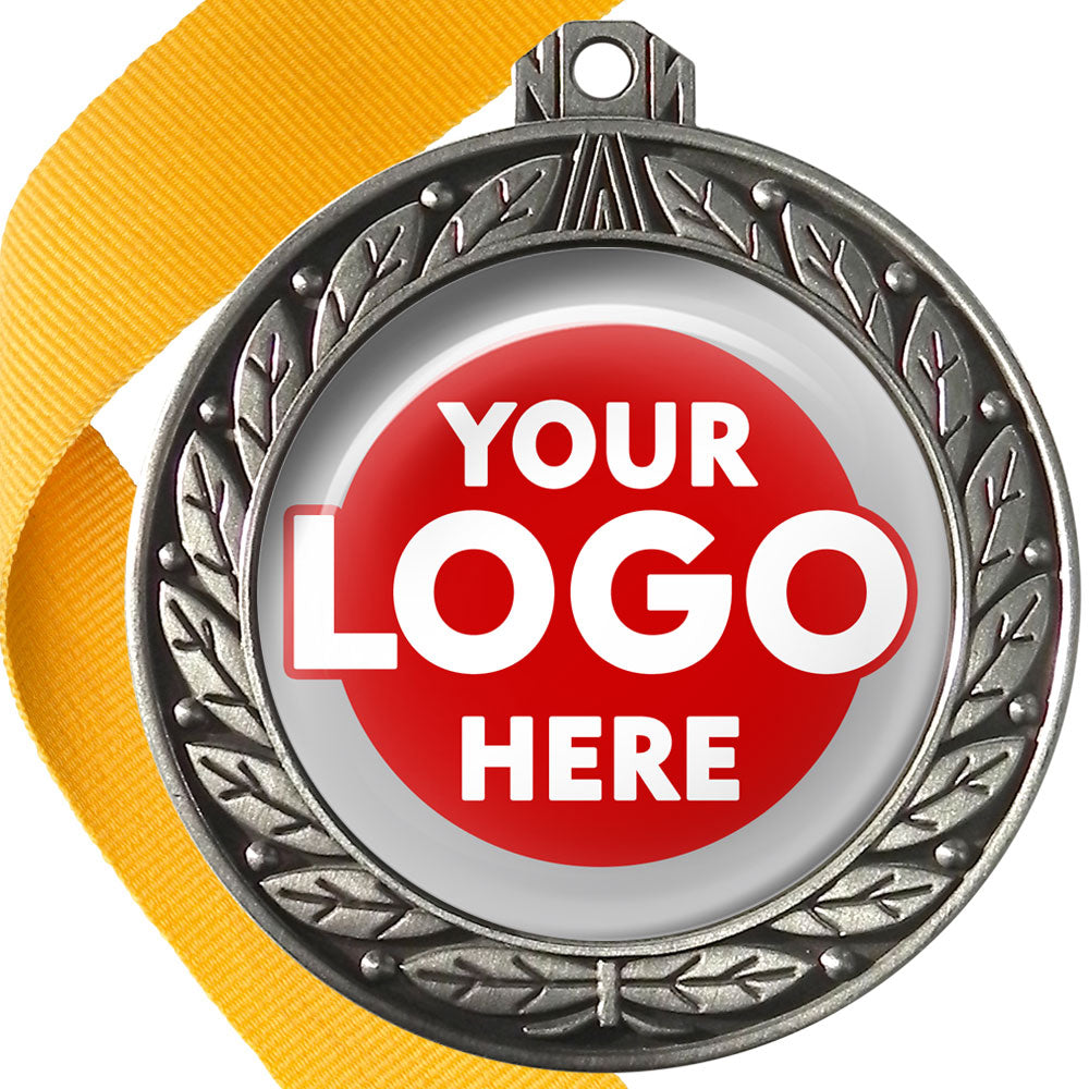 70mm Deluxe Antique Medal on a Ribbon (Laurel Leaf) MJ1070