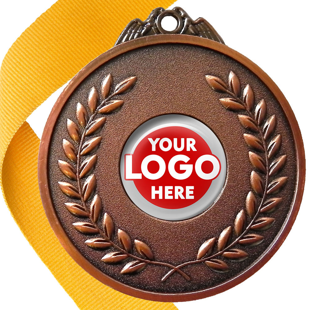 65mm Antique Laurel Wreath Medal On A Ribbon (MJ1065)