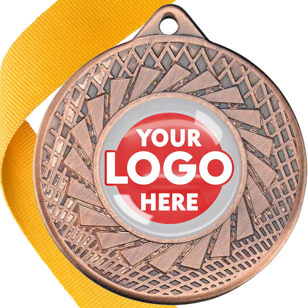 50mm Blade Design Wreath Medals on Ribbons