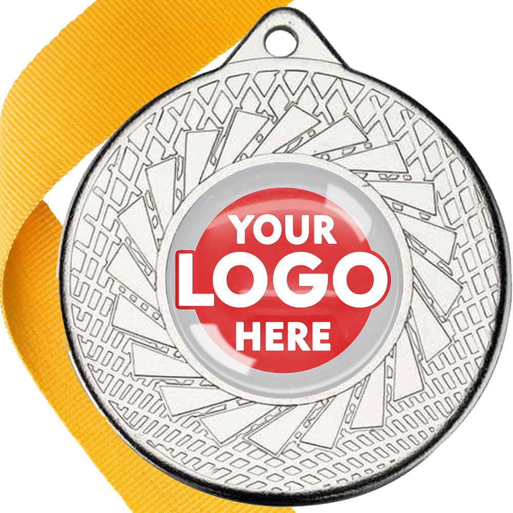 50mm Blade Design Wreath Medals on Ribbons