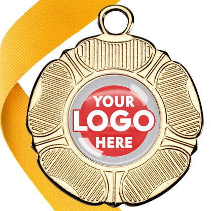 50mm Tudor Rose Medal on a Ribbon