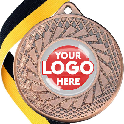 50mm Blade Design Wreath Medals on Ribbons