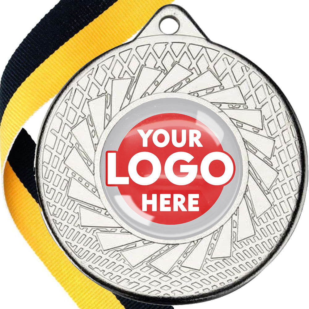 50mm Blade Design Wreath Medals on Ribbons