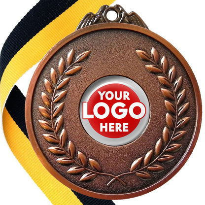 65mm Antique Laurel Wreath Medal On A Ribbon (MJ1065)